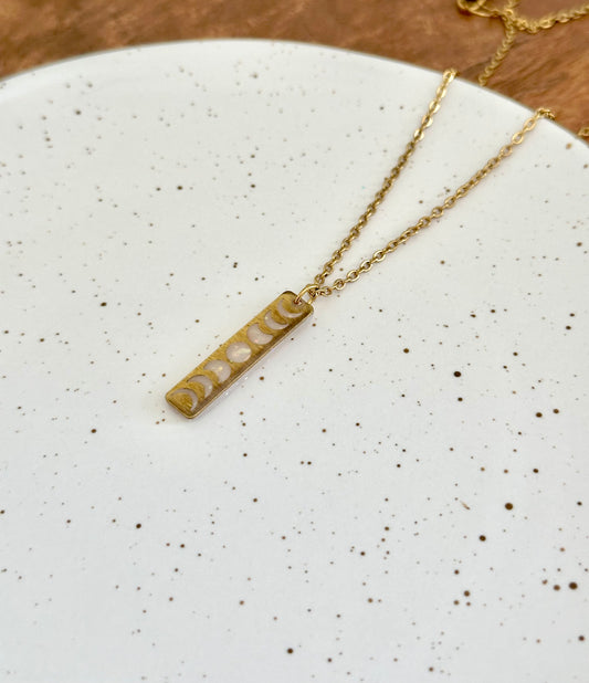 Moon Phase Gold Necklace