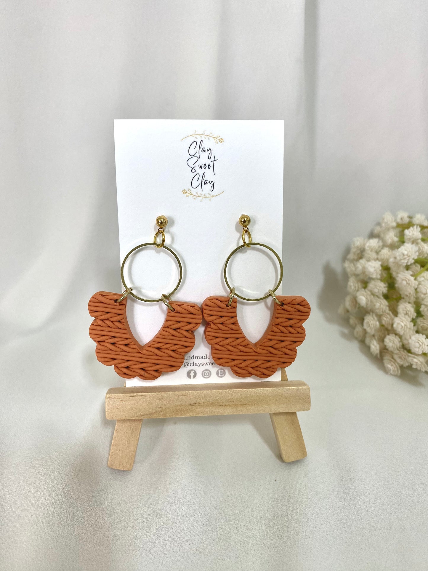 Knitted Sweater Earrings - Multiple Colors