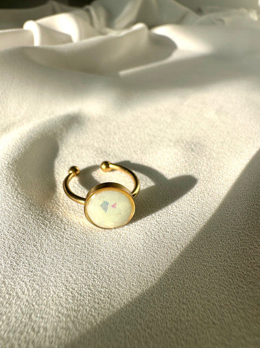 Aventurine Opal- Adjustable Gold Ring